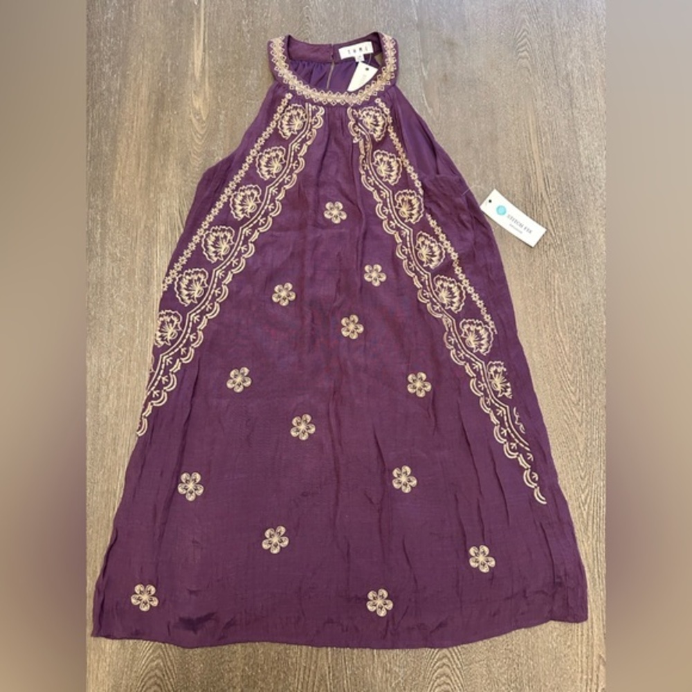 NWT THML PURPLE AND TAN DRESS STITCH FIX EXCLUSIVE - Size Large Petite SKU:79